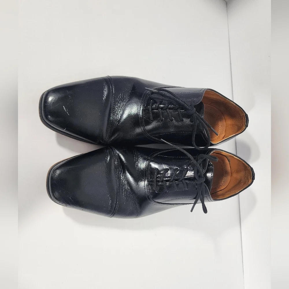 Florsheim Mens 11 Corbetta CapToe Oxford Black Leather classic formal work event - Picture 4 of 13